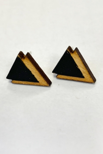 Ohrringe Geometric Triangle Black